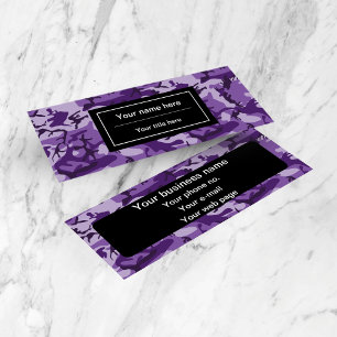 Purple Camouflage, Camouflage, Military, Army Mini Business Card