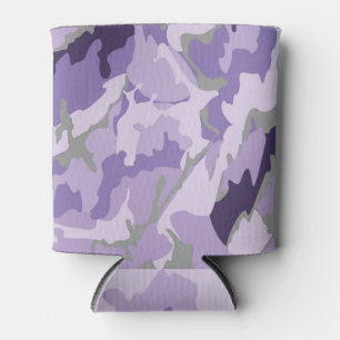 purple camouflage foam can holder can cooler