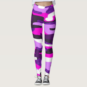 Purple Camouflage Leggings