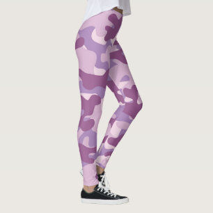 Purple Camouflage Leggings