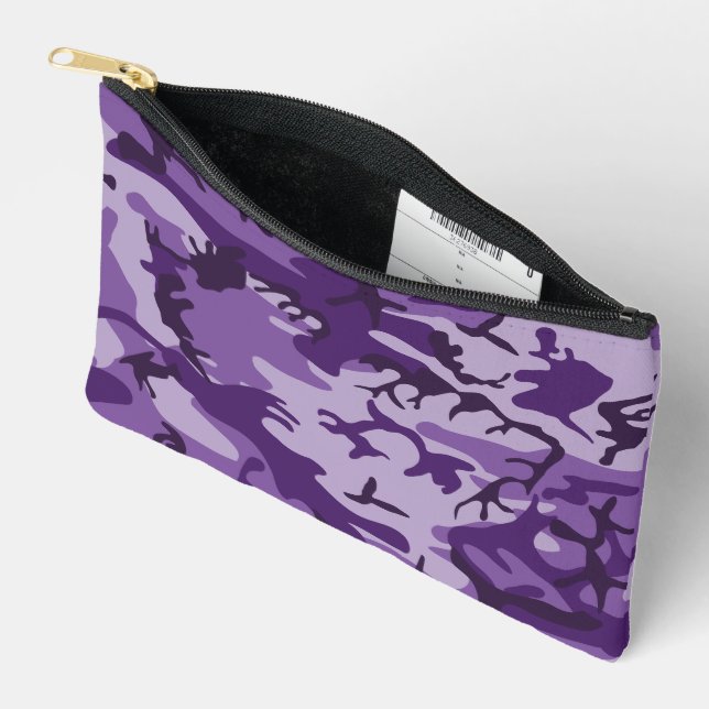 Purple Camouflage, Military, Army Accessory Pouch (Open)