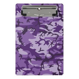 Purple Camouflage, Military, Army Mini Clipboard