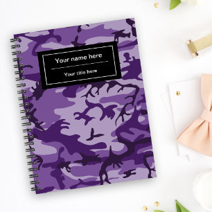 Purple Camouflage, Military, Army Notebook