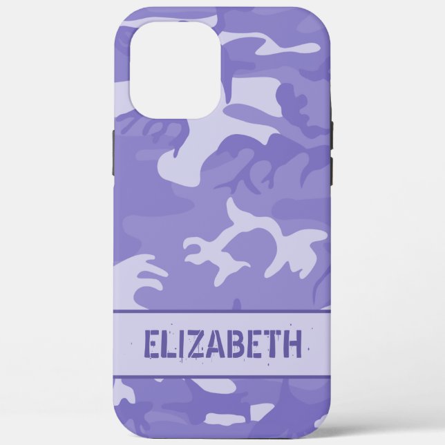Purple Camouflage Monogram Case-Mate iPhone Case (Back)