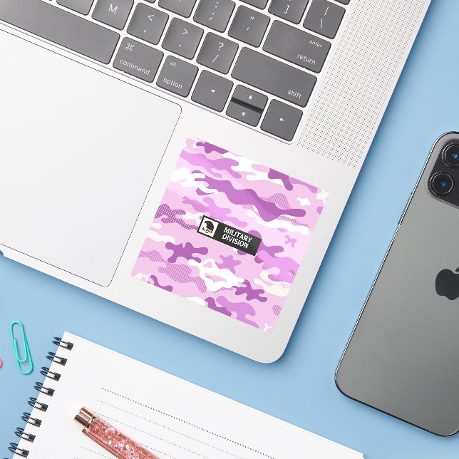 Purple Camouflage Pattern (Laptop w/ iPhone)