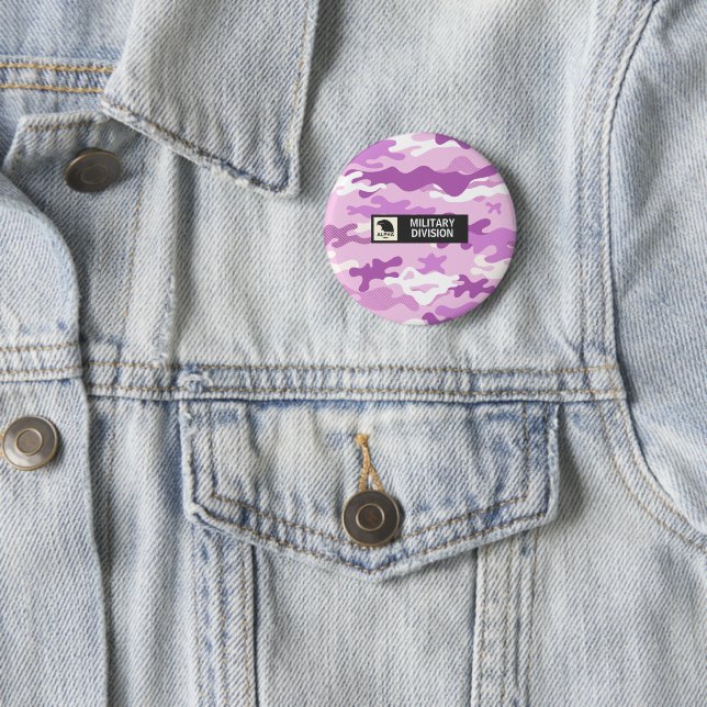 Purple Camouflage Pattern 6 Cm Round Badge (In Situ)
