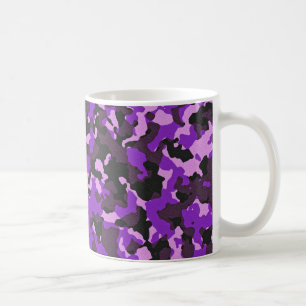Purple camouflage pattern coffee mug