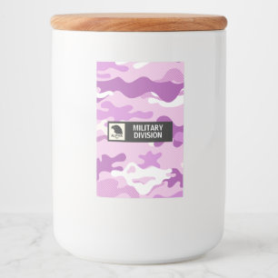 Purple Camouflage Pattern Food Label