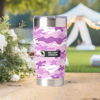 Purple Camouflage Pattern Insulated Tumbler