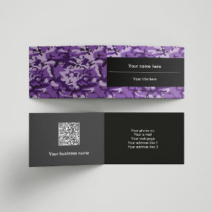 Purple Camouflage Pattern, Military, Army Business Card