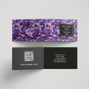 Purple Camouflage Pattern, Military, Army Business Card