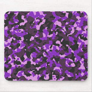 Purple camouflage pattern mouse pad