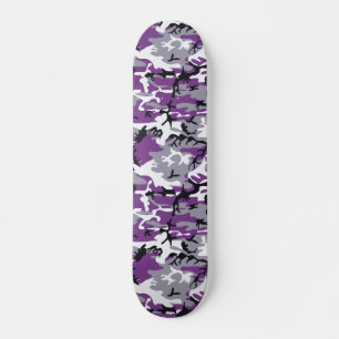 Purple Camouflage Skateboard