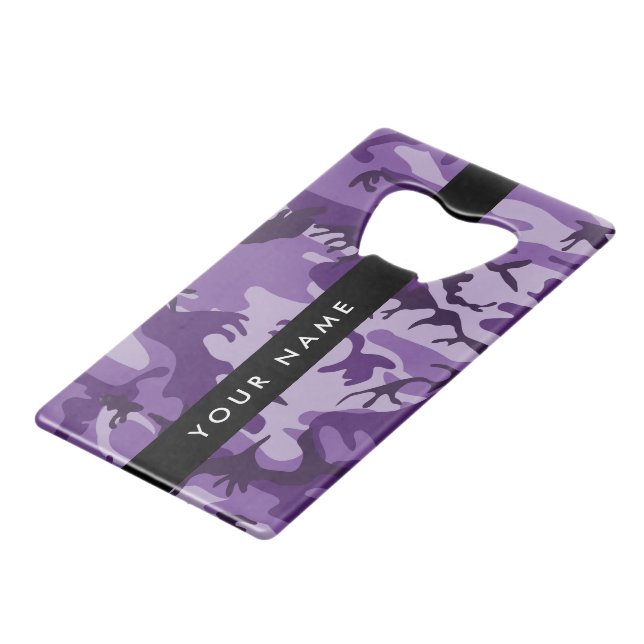 Purple Camouflage Your name Personalise (Front Angled)