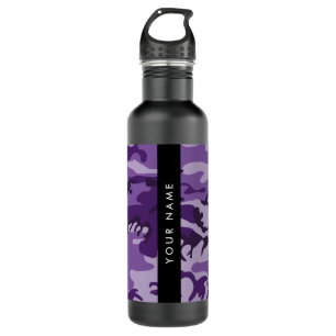 Purple Camouflage Your name Personalise 710 Ml Water Bottle