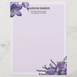 Purple Campanula Letterhead