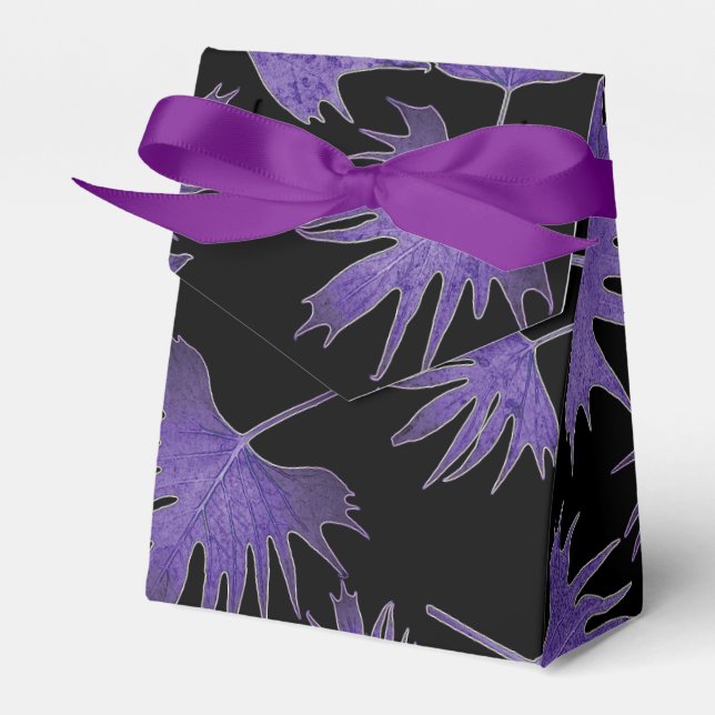 Purple Canary Vine Leaves Favour Box (Front Side)