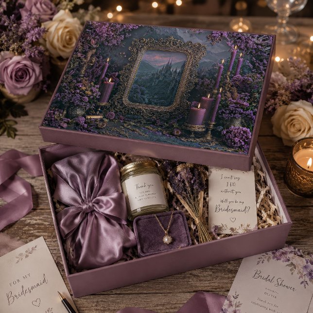 Purple Candle Ornate Gold Mirror Fantasy Castle Tissue Paper (Creator Uploaded)