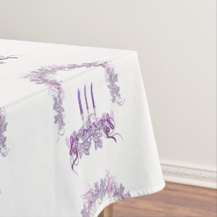 Purple Candles Tablecloth