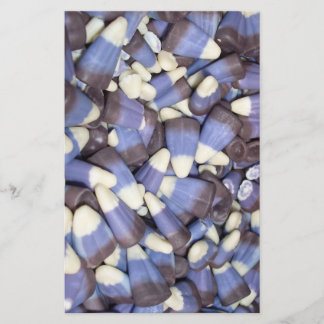Purple Candy Corn Stationery