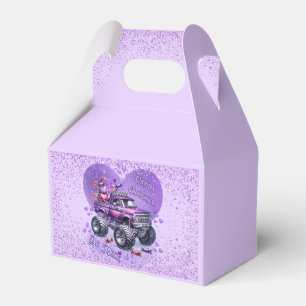Purple Candy Crusher Be Mine Monster Truck  Favour Box