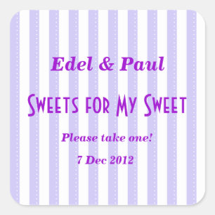 Purple Candy-stripe Sweets for my Sweet Sticker
