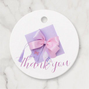 Purple Cap Graduation Party  Favour Tags
