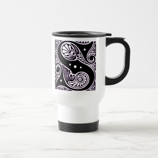 Purple Capital letter 'S' - Mug (Right)