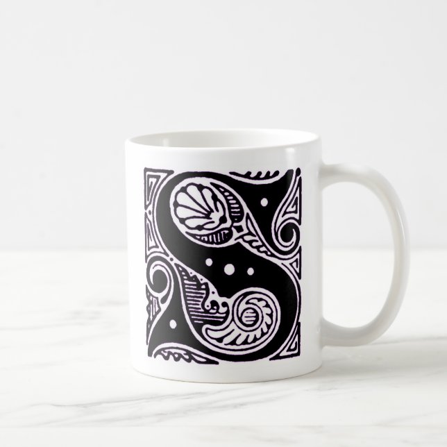 Purple Capital letter 'S' - Mug (Right)