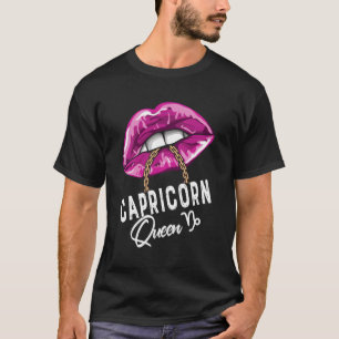 Purple Capricorn Queen Birthday Womens Zodiac Star T-Shirt
