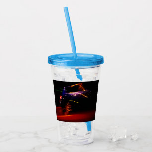 purple car dance acrylic tumbler
