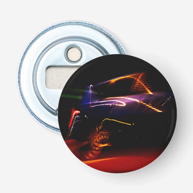 purple car dance bottle opener (Front)