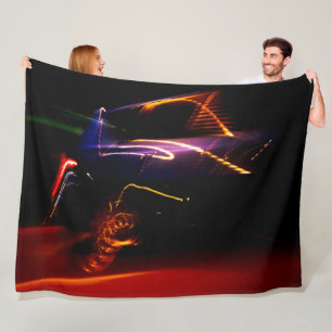 purple car dance fleece blanket