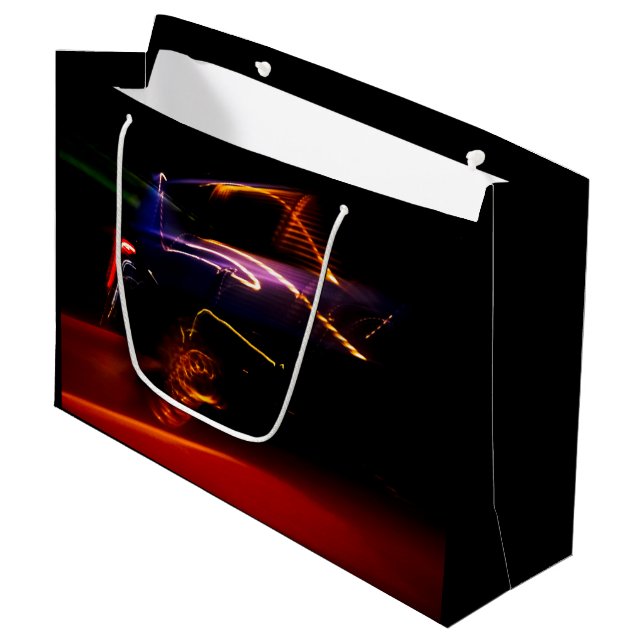 purple car dance large gift bag (Front Angled)