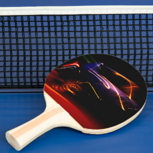 purple car dance ping pong paddle