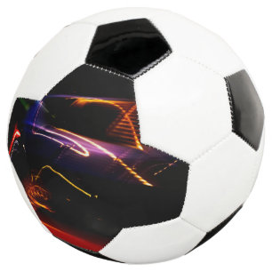 purple car dance soccer ball