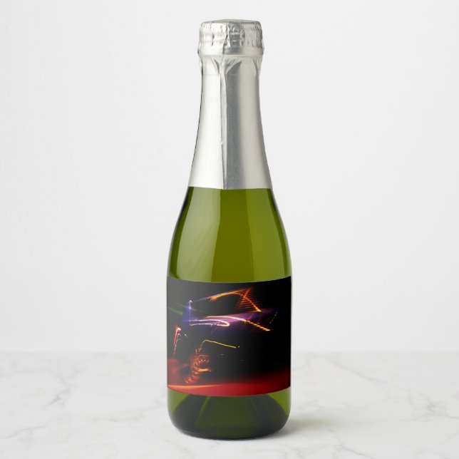 purple car dance sparkling wine label (Front)