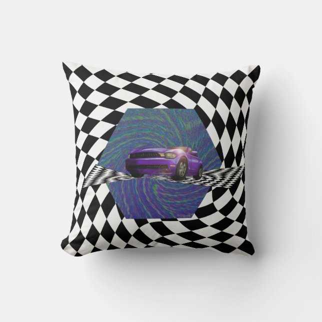 Purple Car Winner's Circle Cushion (Front)