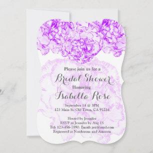 Purple carnation bridal shower FMW14 Invitation