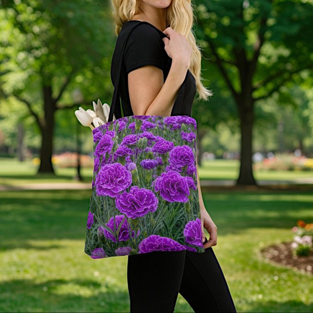 Purple Carnations Tote Bag (Creator Uploaded)