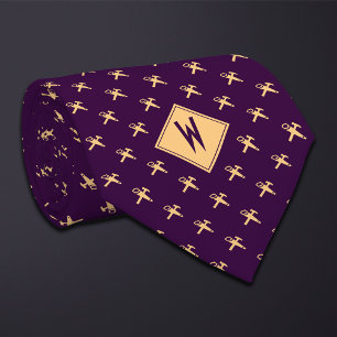Purple Carpenter Tools Tie