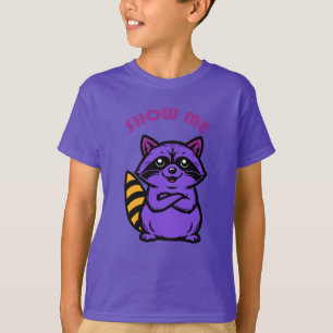 purple cartoon raccoon T-Shirt
