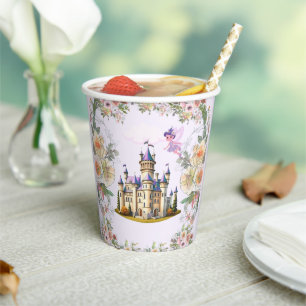 Purple castle Fairytale theme thank you Paper Cups