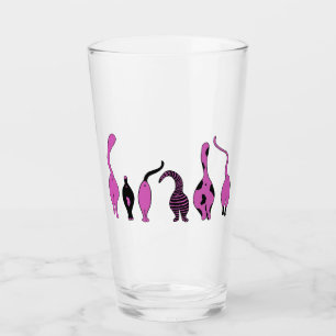 Purple Cat Butts Glass