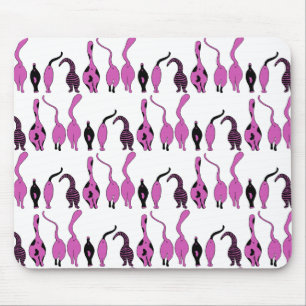 Purple Cat Butts Pattern Mouse Pad