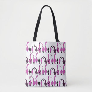 Purple Cat Butts Pattern Tote Bag