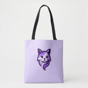 Purple Cat Stylish Tote Bag