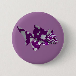 Purple Catfish 6 Cm Round Badge