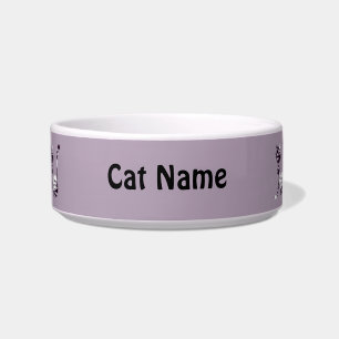 Purple Cats Pet Bowl