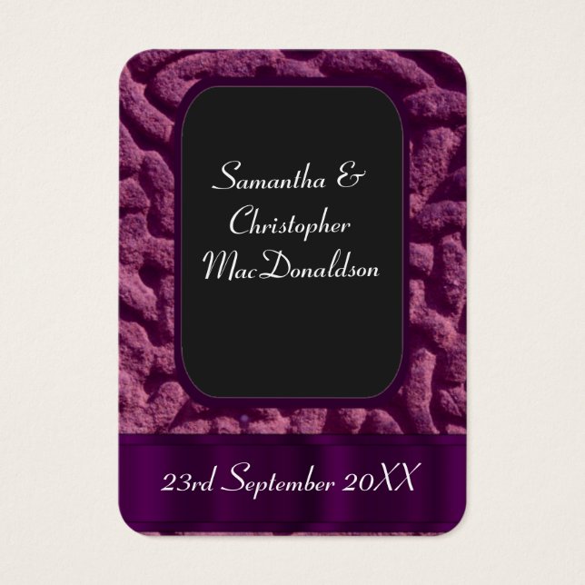 Purple celtic knot favour thank you tag (Front)